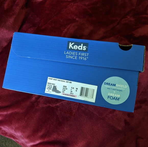 Keds Women's Camp Water-Resistant Boot w/ Thinsulate, Grey & Ballet Pink Laces - Picture 2 of 8